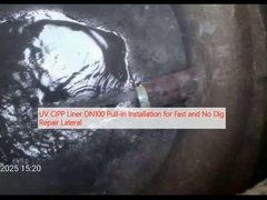 UV CIPP ラインナー DN100 迅速で掘り出さない側側修理のための引き込み装置
