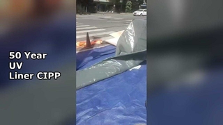 50 年間の UV CIPP ライナー下水道修理は掘削不要